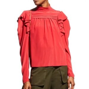 Elegant Red Women's Top